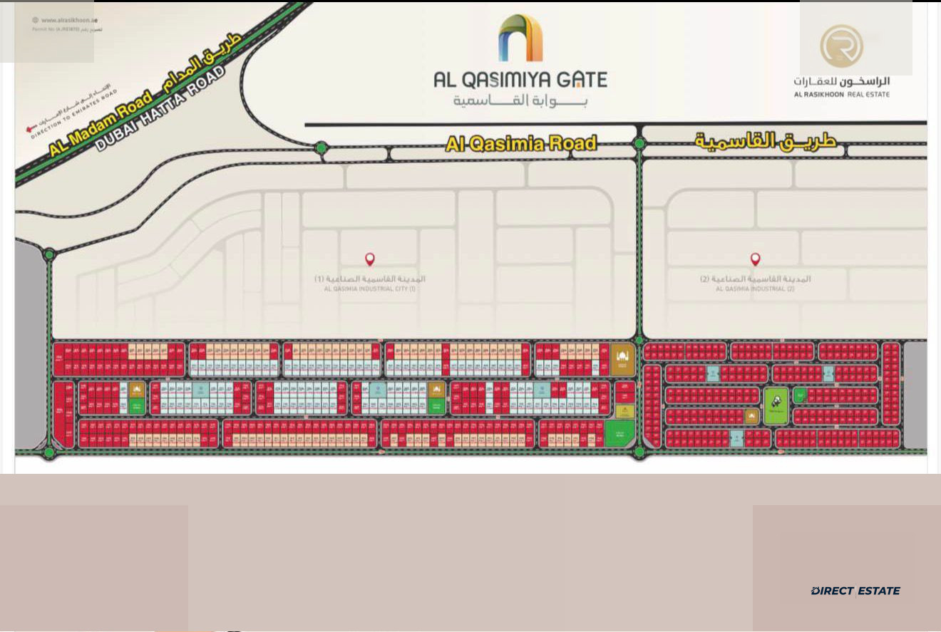 Freehold Land for Selling Al Qassimia Gate (Phase I) for all nationalities [Directly from the Owner]